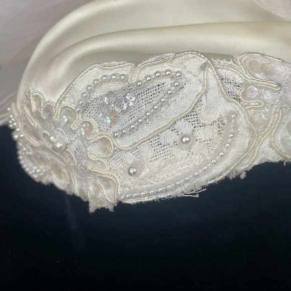 Alfred Angelo Ivory 1970s Wedding Dress Vintage 13 14 - Picture 15 of 16